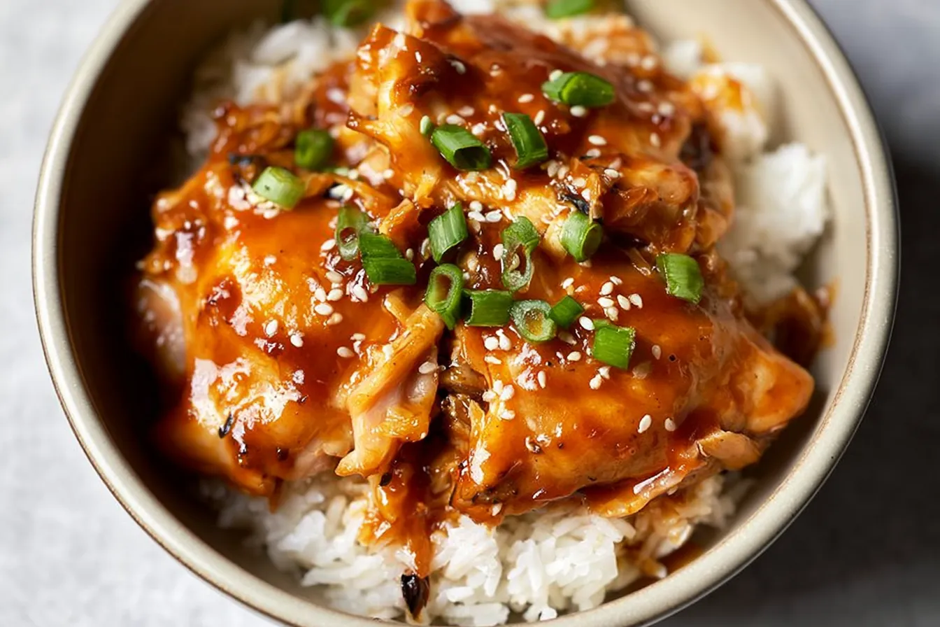 Delicious Honey Garlic Slow Cooker Chicken Thighs