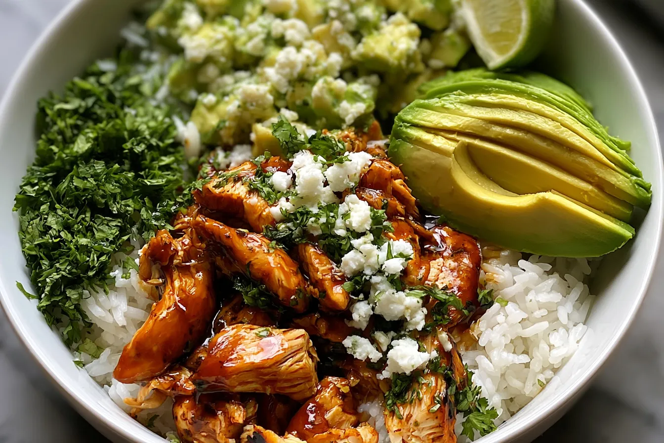 Honey Lime Chicken & Avocado Rice Bowl – Healthy Dinner Delight