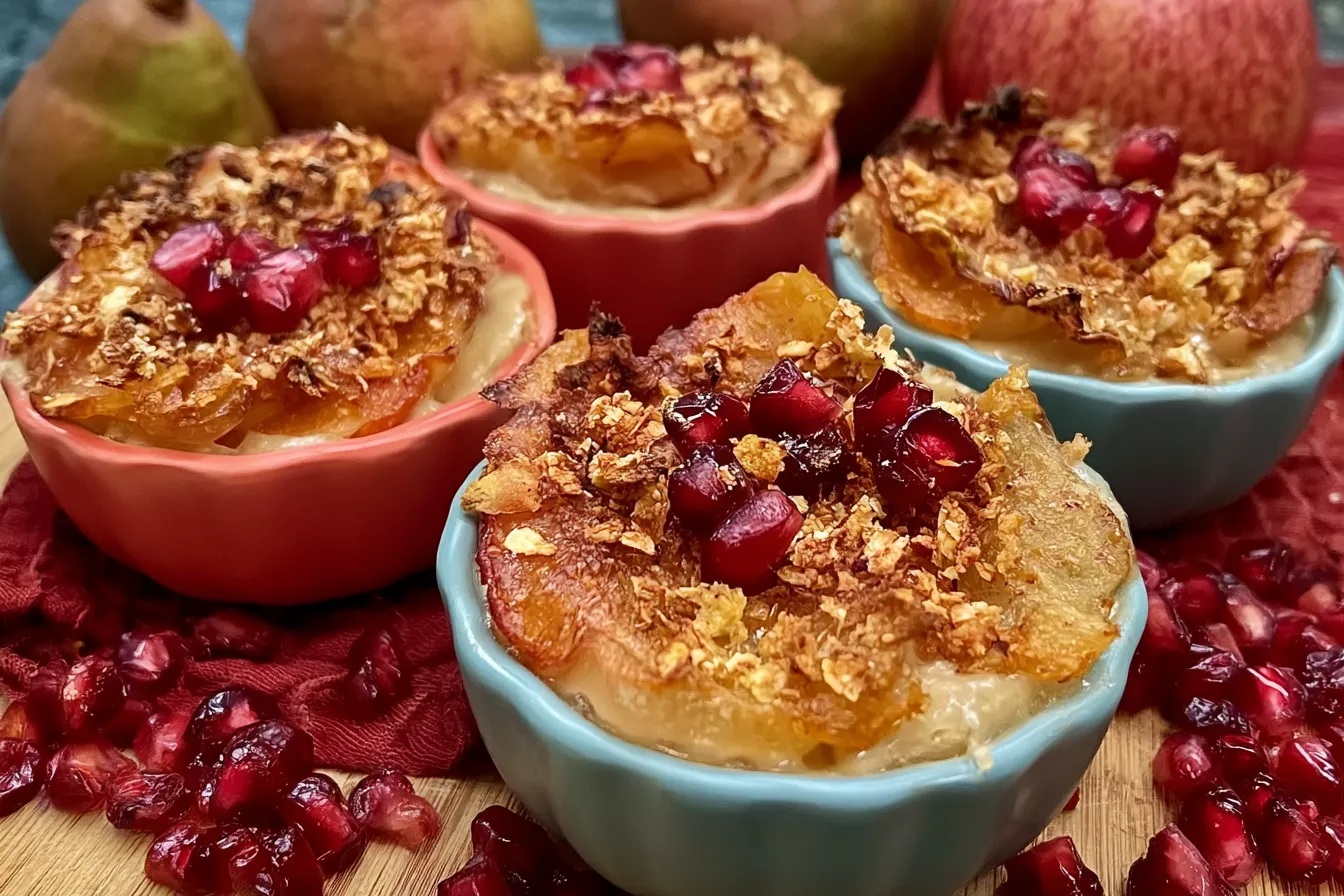 Individual Air Fryer Pear-Pomegranate Crisps Recipe Delight 4 Individual Air Fryer Pear-Pomegranate Crisps