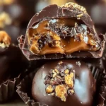 Indulgent Butterfinger Chocolate Caramel Crunch Truffles Close-Up
