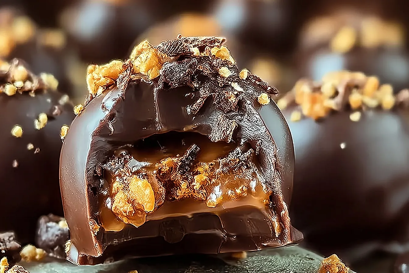 Indulgent Butterfinger Chocolate Caramel Crunch Truffles 