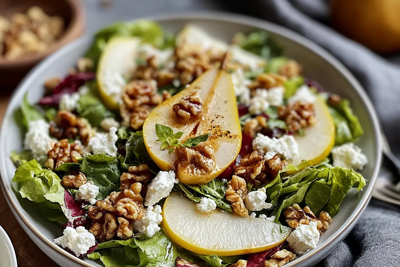 Irresistible Pear Salad with Walnuts and Feta Bliss – Fresh Delight 4 Irresistible Pear Salad with Walnuts and Feta Bliss