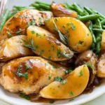 Maple-Glazed Chicken with Caramelized Onions and Pears Plated