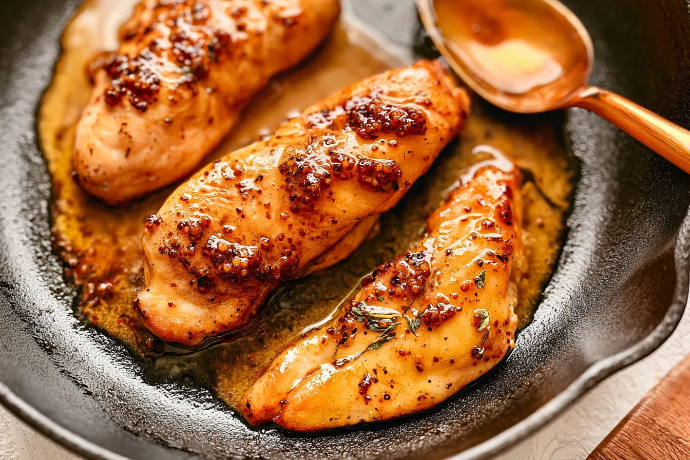 Maple Mustard Glazed Chicken on a Plate