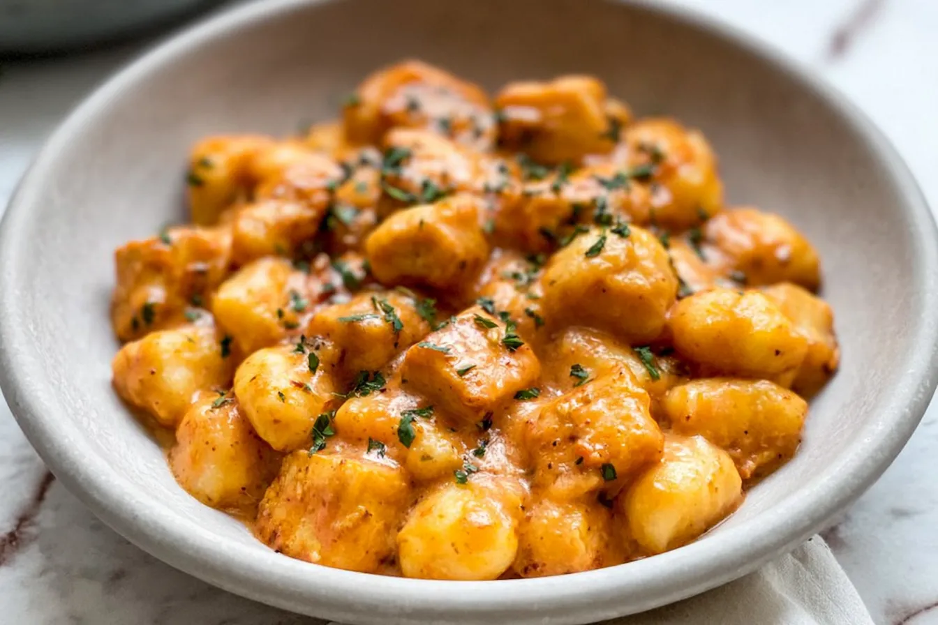 Marry Me Crispy Tofu with Gnocchi – Vegan Delight