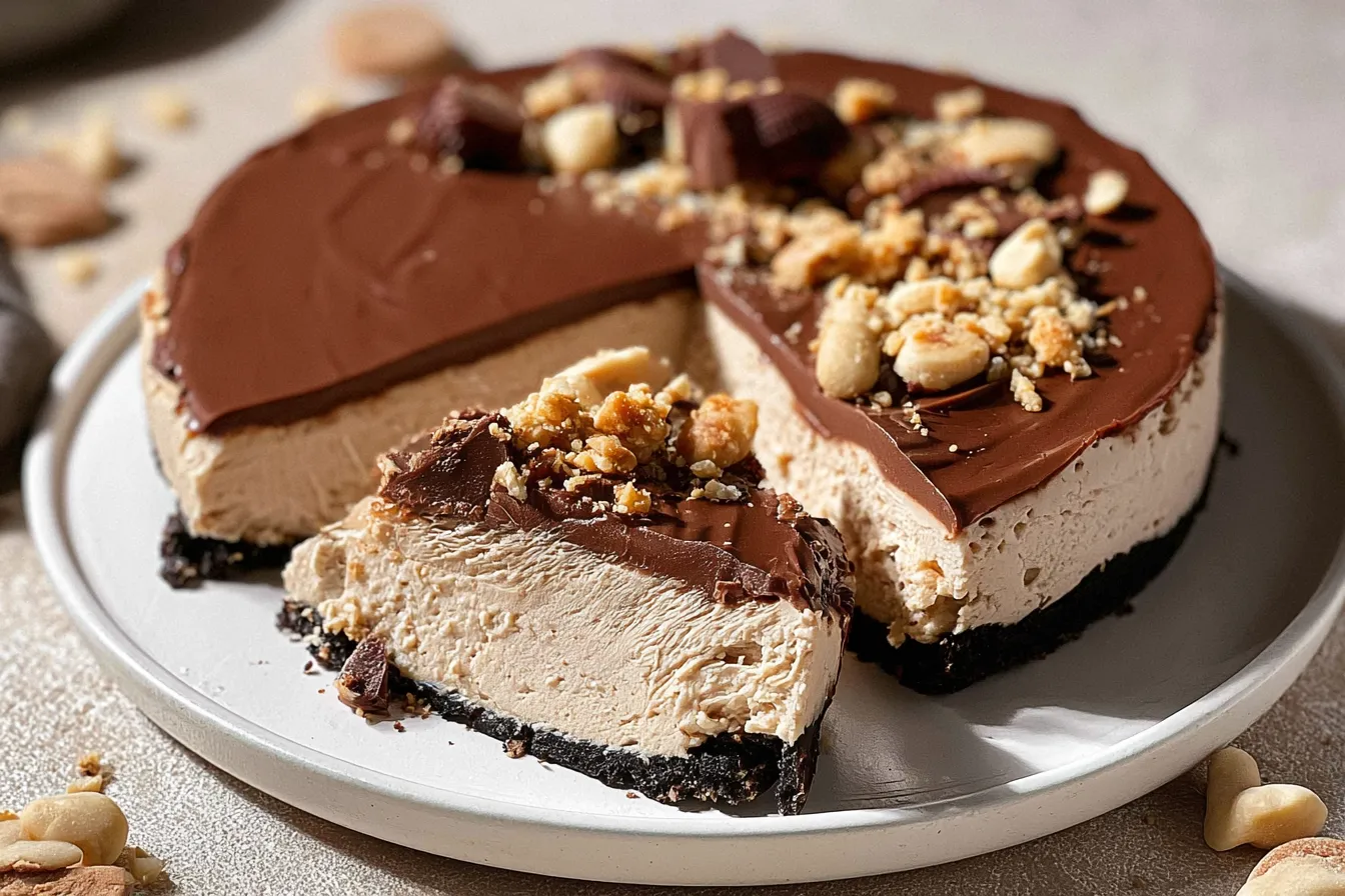 No-Bake Peanut Butter Cheesecake (vegan) 