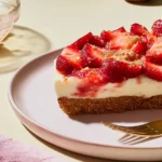 Delicious No Bake Sugar Free Strawberry Cheesecake Slice