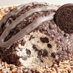 Oreo Cookies and Cream Cheese Ball on a Rustic Wooden Board