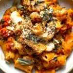 Cozy Pasta Bake with Pumpkin Tomato Sauce