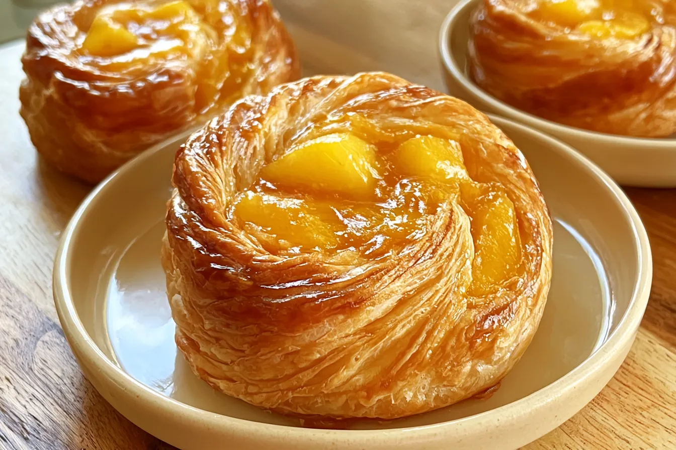 Peach Pie Cruffins - Irresistibly Flaky Pastry Delight