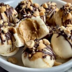 Peanut Butter Greek Yogurt Bites: A Guilt-Free Delight! 5 Peanut Butter Greek Yogurt Bites on a Plate