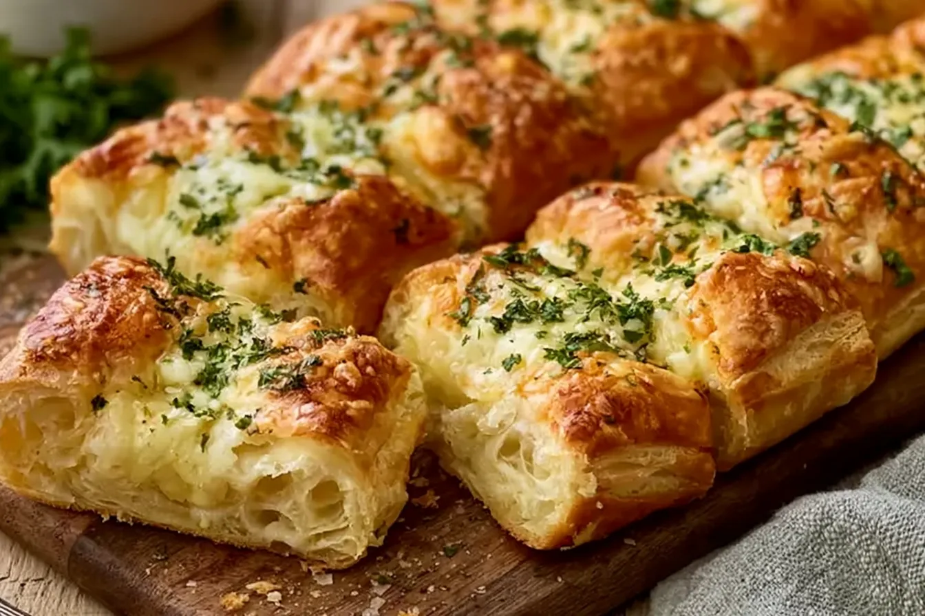 Puff Pastry Garlic Bread: Golden Brown Perfection