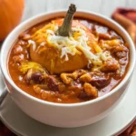 Pumpkin Chili: Comfort in Every Bite! 14 Hearty Pumpkin Chili in a Rustic Bowl