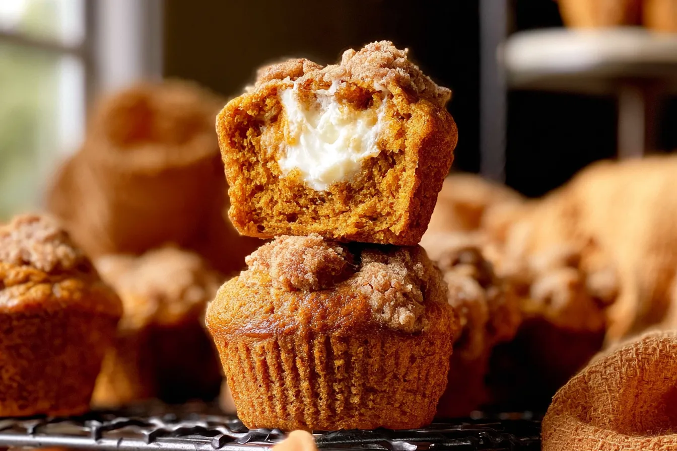 Pumpkin Cream Cheese Muffins Fresh Out of the Oven