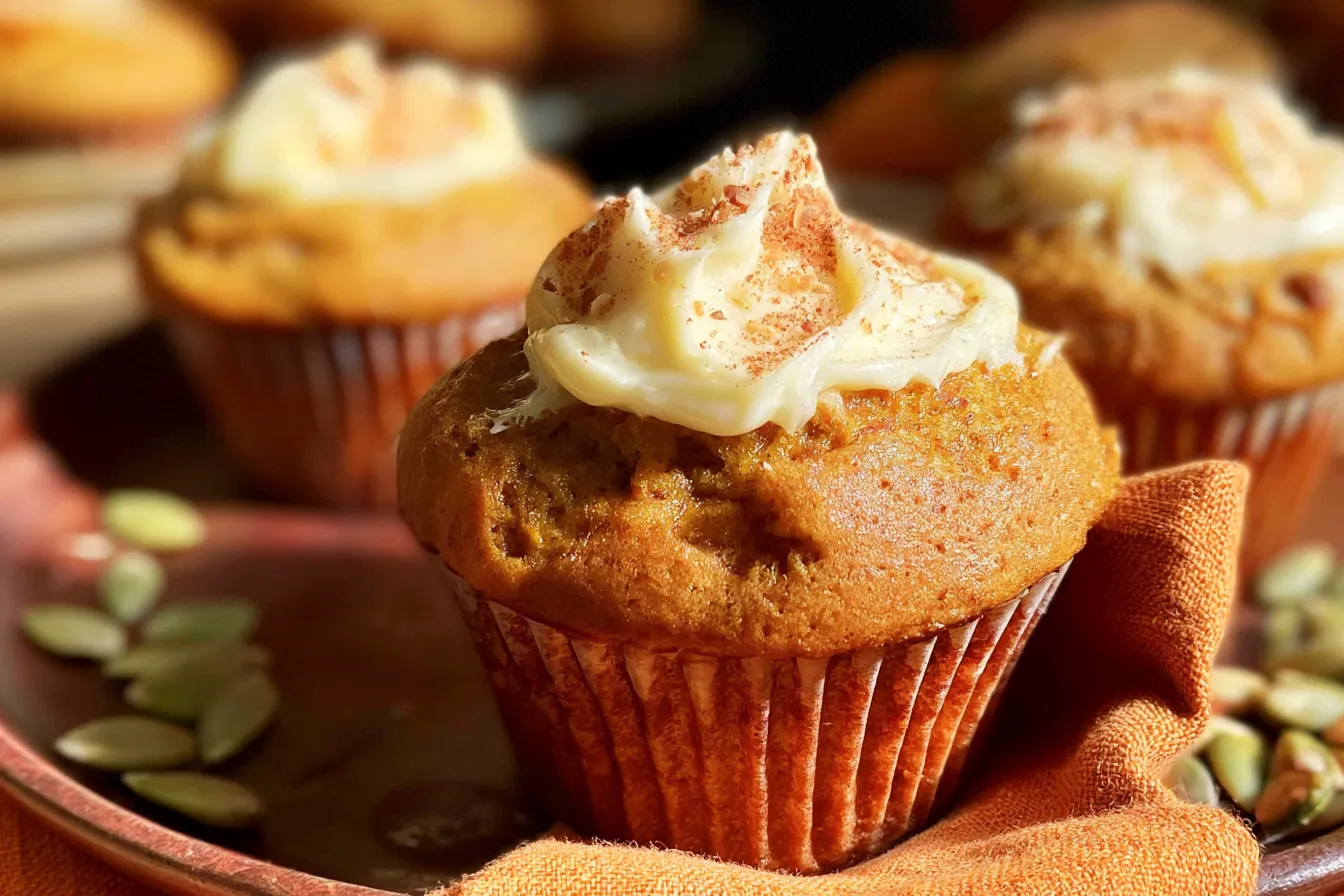 Delicious Pumpkin Cream Cheese Muffins Fresh Out of the Oven