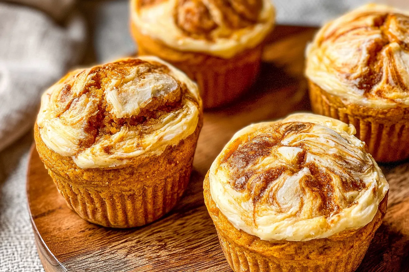Pumpkin Cream Cheese Muffins Fresh Out of the Oven