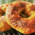 Pumpkin Spice Bagel Freshly Baked in a Cozy Kitchen