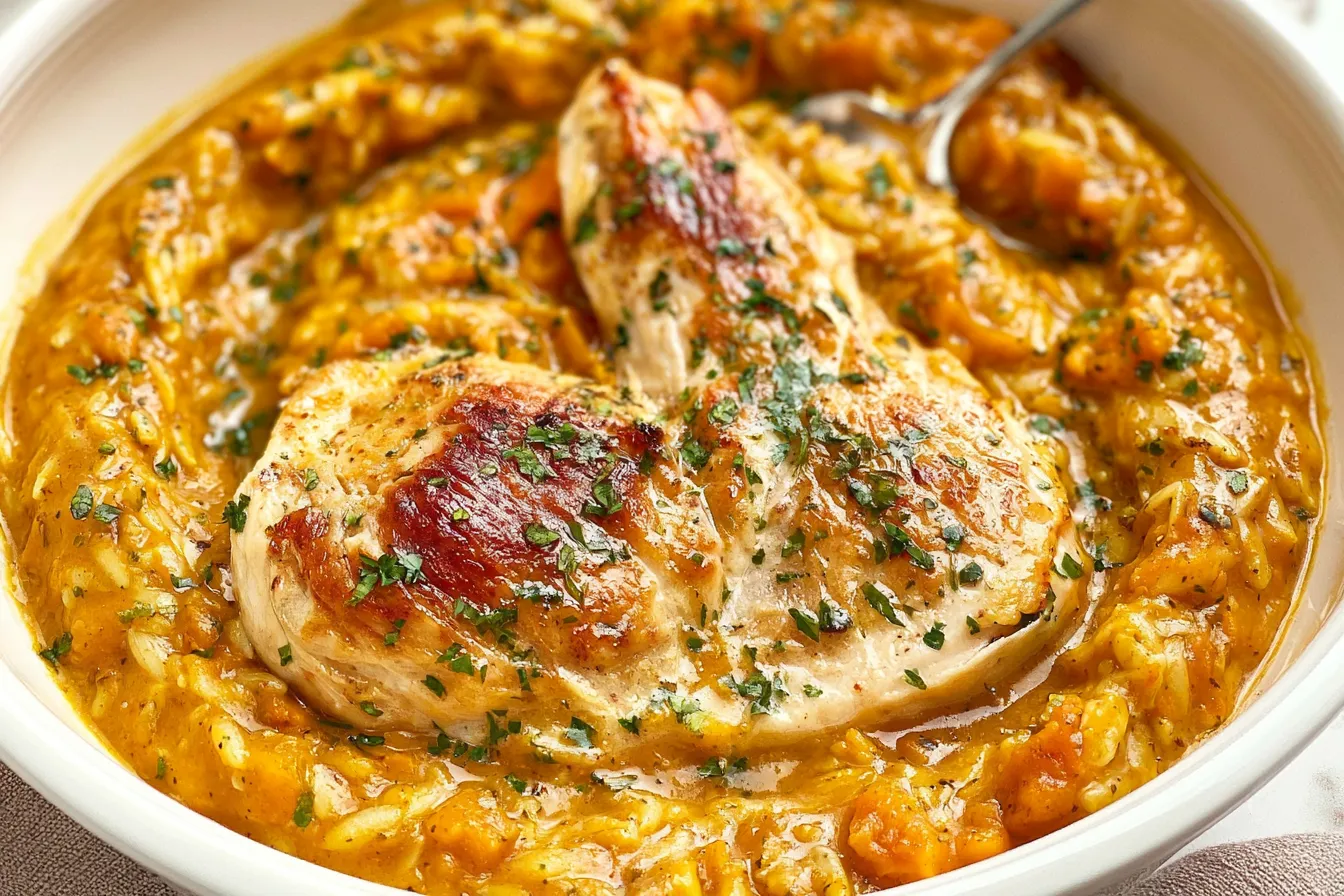 Pumpkin White Wine Orzo with Chicken: A Cozy Delight 4 Pumpkin White Wine Orzo with Chicken