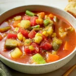 Bowl of Quick and Easy Vegetable Soup