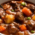 Delicious Slow Cooker Beef Stew Ready to Serve