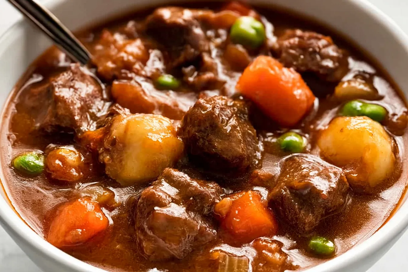 Delicious Slow Cooker Beef Stew Ready to Serve
