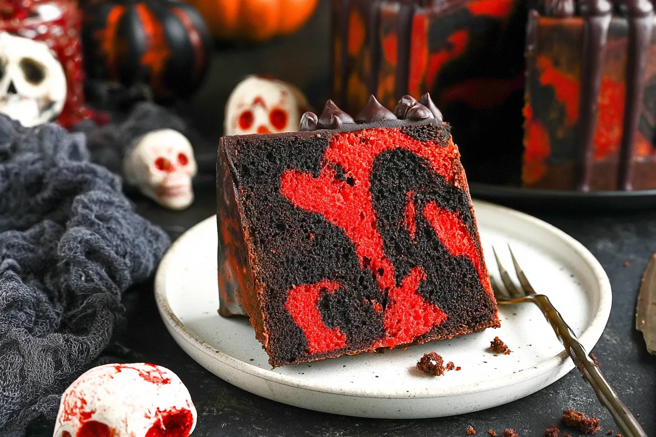 Spooky Halloween Marble Cake - A Festive Delight