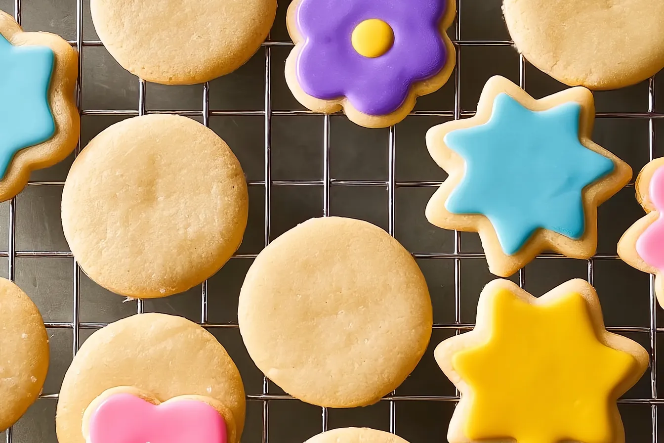 The Best Rolled Sugar Cookies on a Cooling Rack