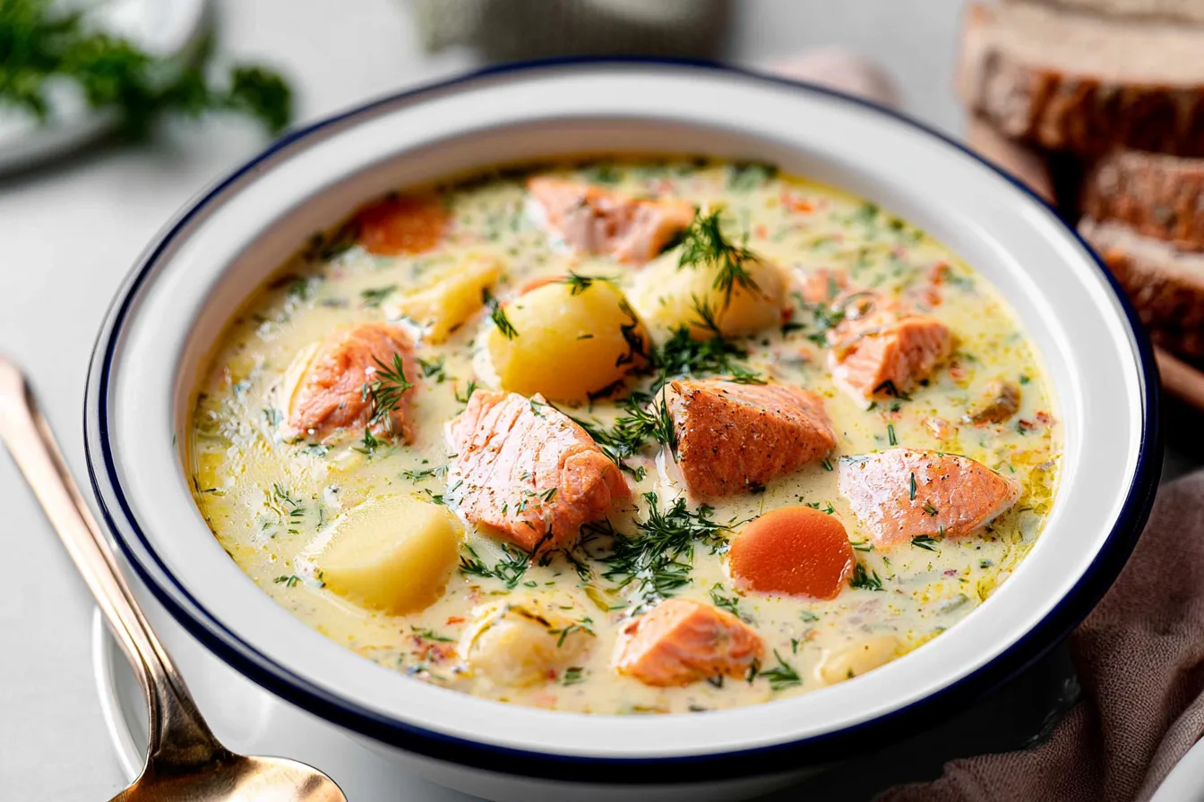 Delicious Finnish Salmon Soup Bowls