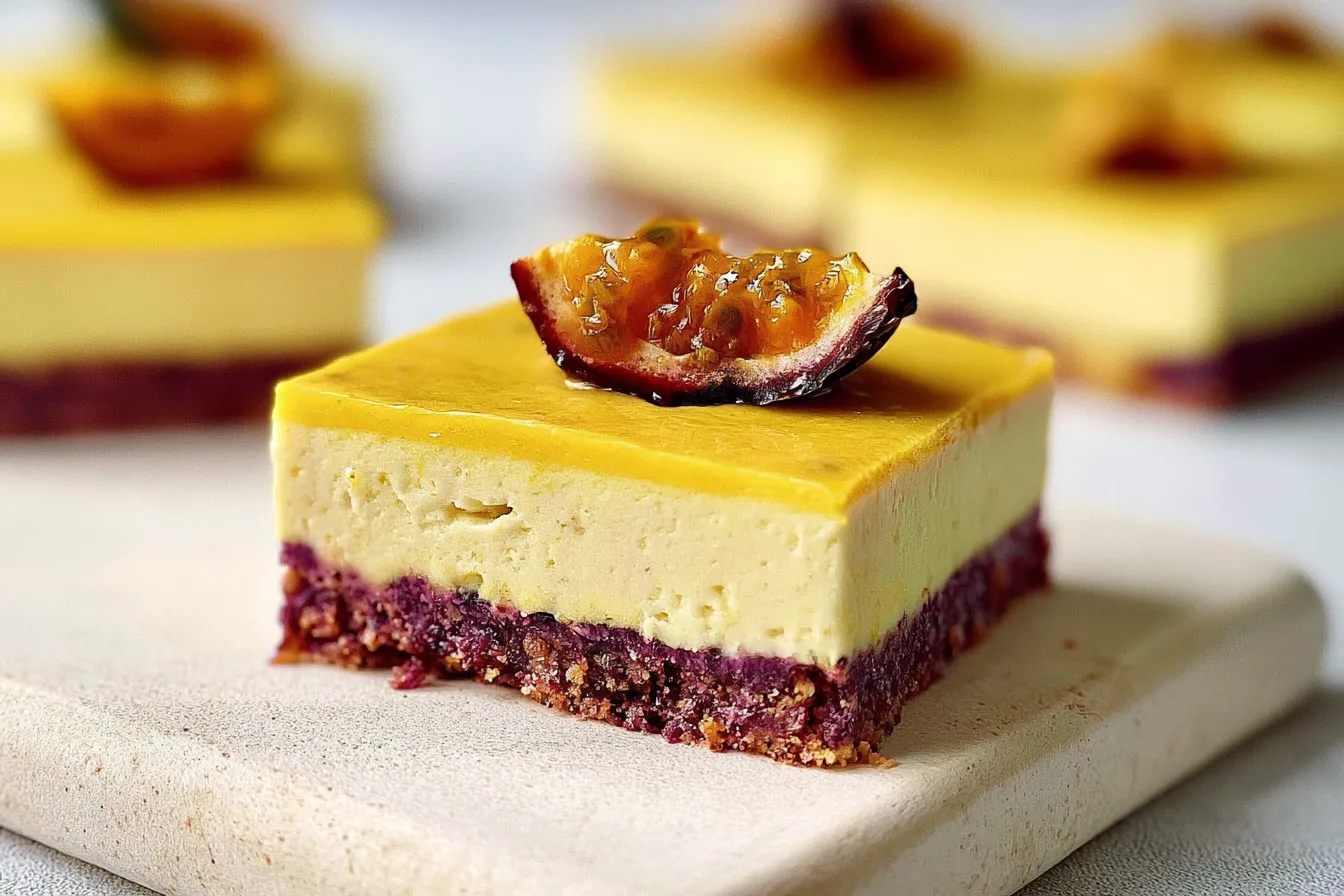 Vegan Mango Cheesecake Bars (no-bake) 