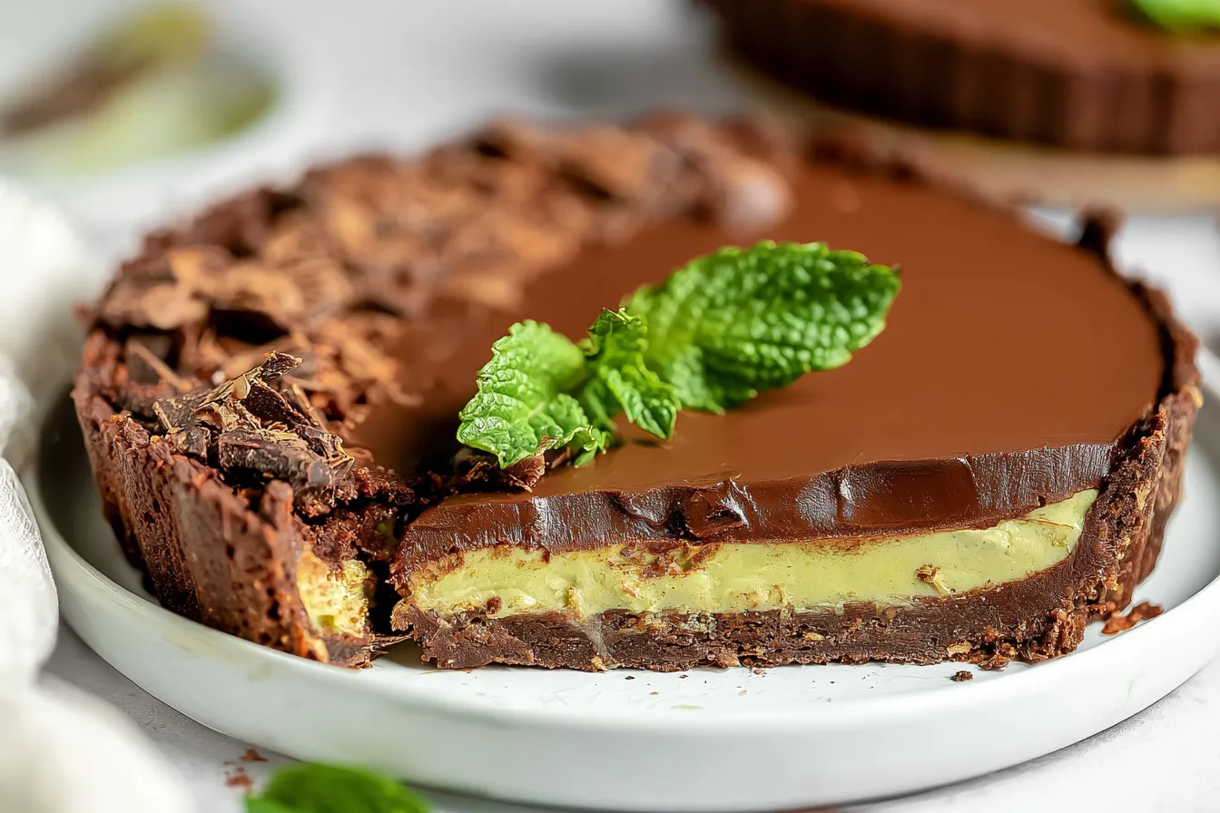 Vegan Mint Chocolate Tart (GF) 