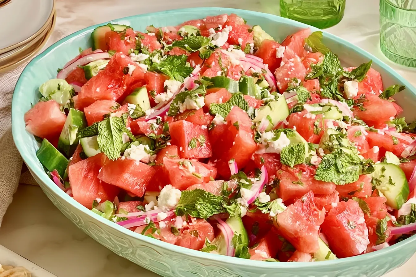 Watermelon Cucumber Salad: Refreshing Summer Delight 4 Watermelon Cucumber Salad