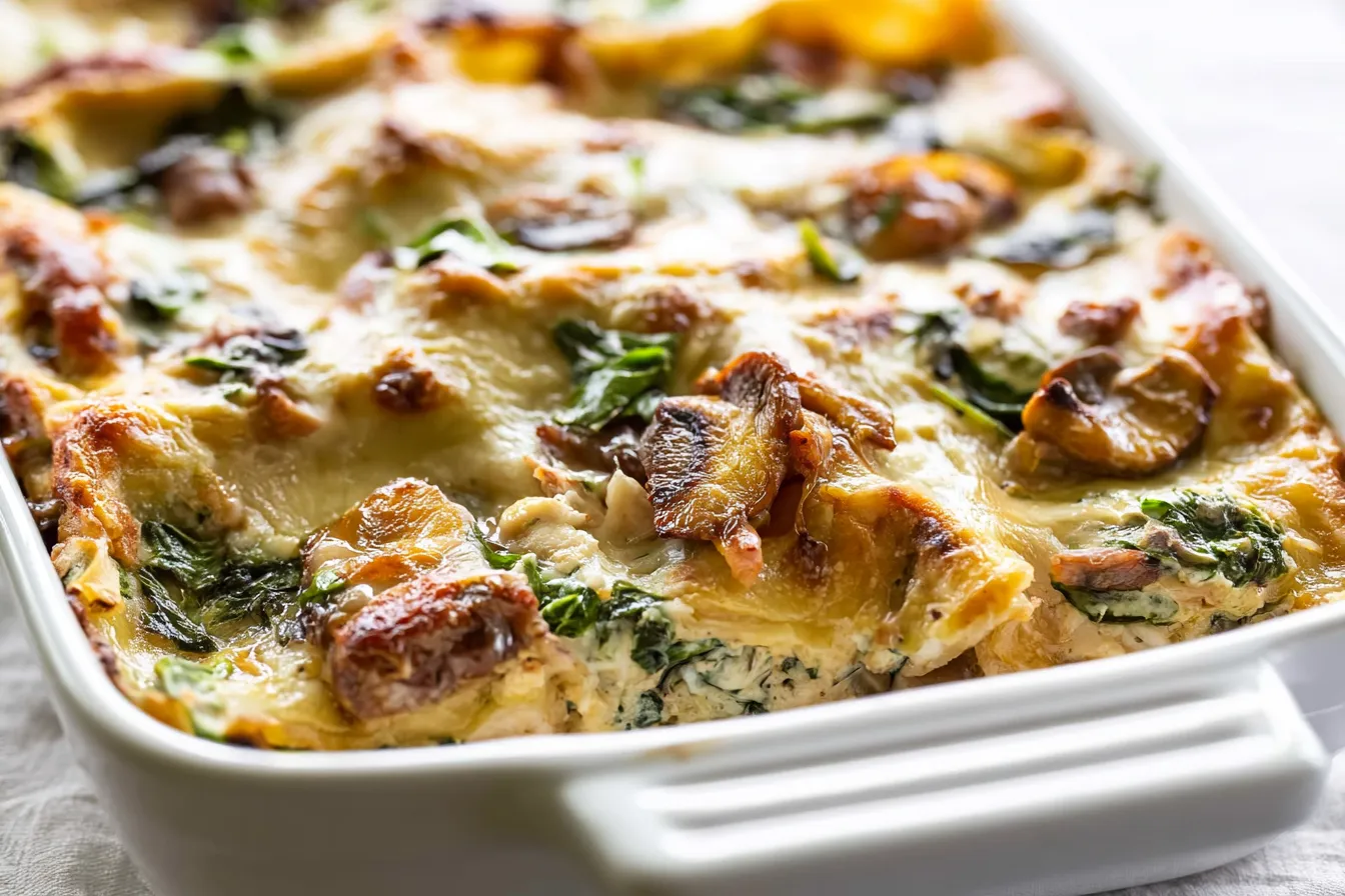 White Chicken Lasagna (with Spinach & Mushroom) – Comfort Food! 4 White Chicken Lasagna (with Spinach & Mushroom)