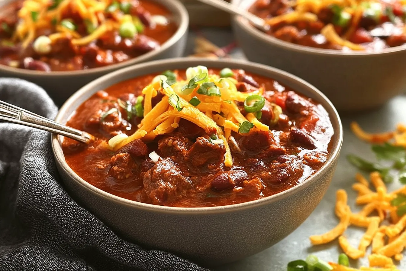 5-Star, Award-Winning Beef Chili Bowl