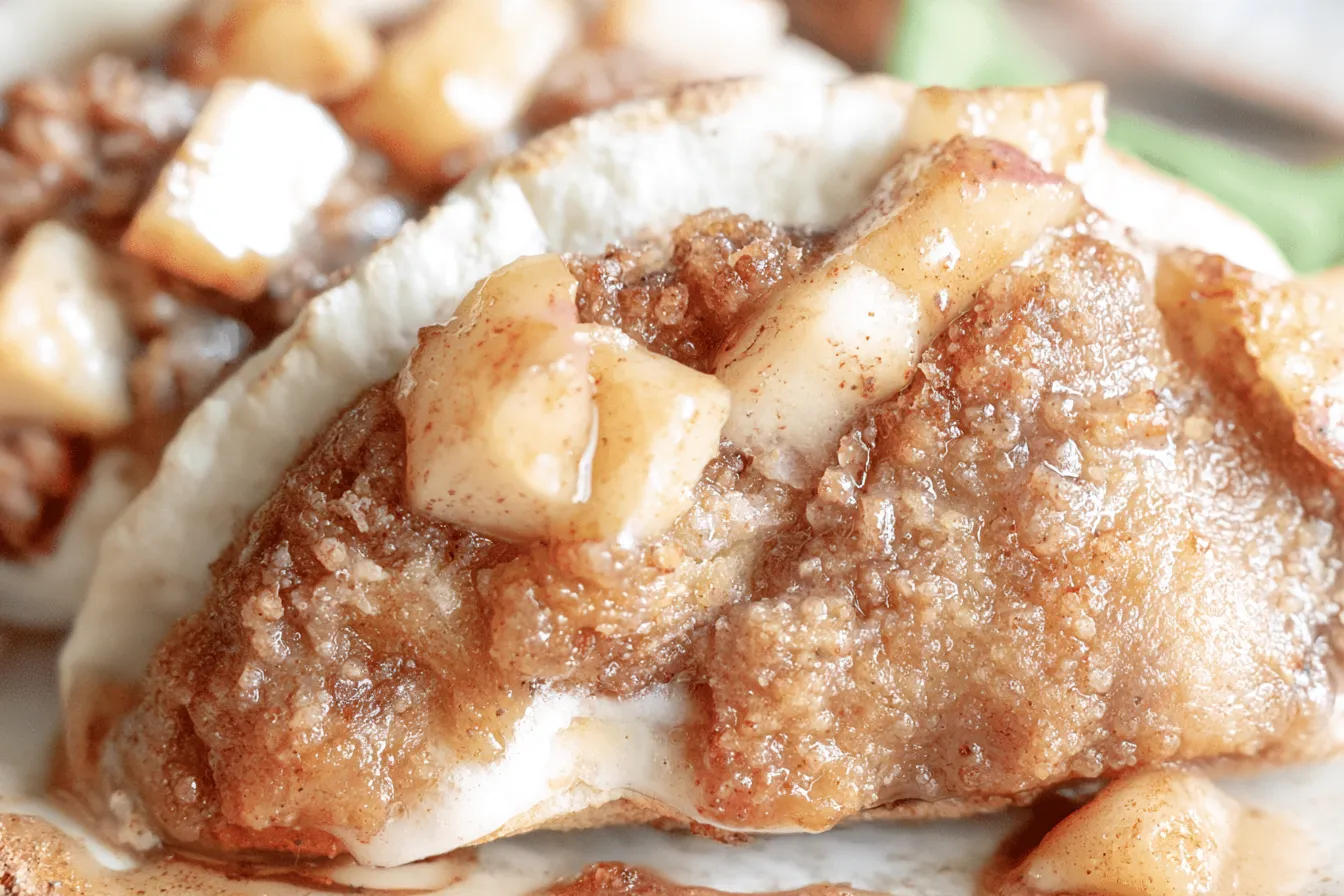 Air Fryer Apple Pie Cheesecake Tacos 