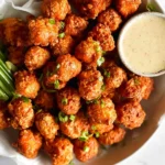 Crispy Air Fryer Buffalo Popcorn Chicken Bites