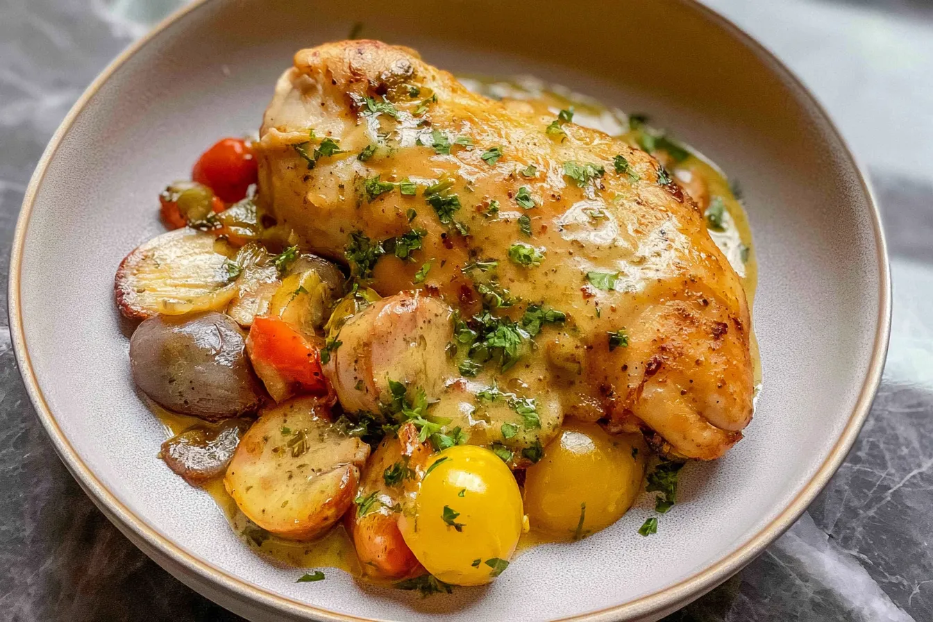 Air Fryer Honey Mustard Chicken Plate