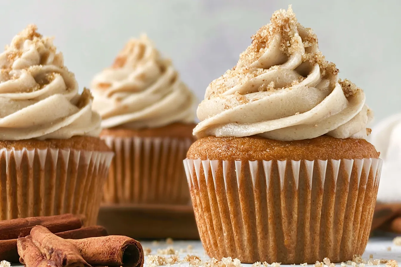 Irresistible Apple Cider Cupcakes on a Plate