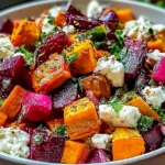 Autumn Glow Salad with Beets, Sweet Potatoes & Feta Delight 15 Autumn Glow Salad with Beets, Sweet Potatoes & Feta in a bowl