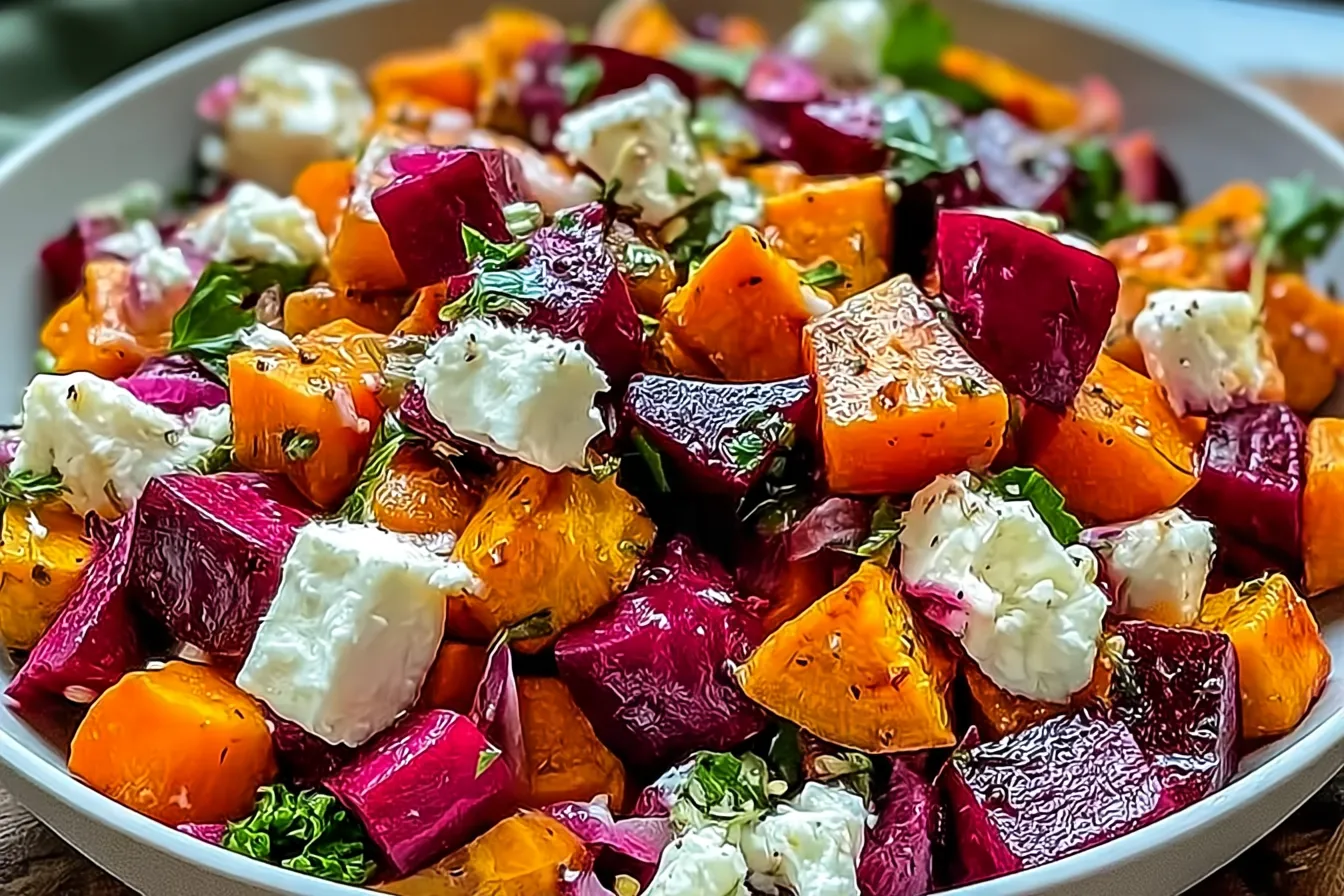 Autumn Glow Salad with Beets, Sweet Potatoes & Feta Delight 4 Autumn Glow Salad with Beets, Sweet Potatoes & Feta