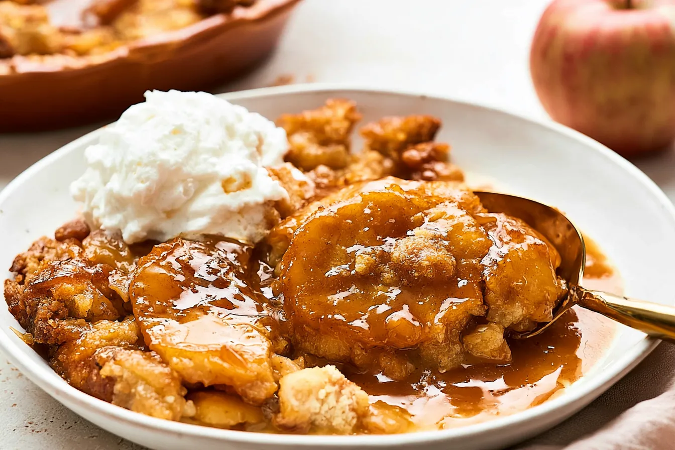 Caramel Apple Cobbler Freshly Baked