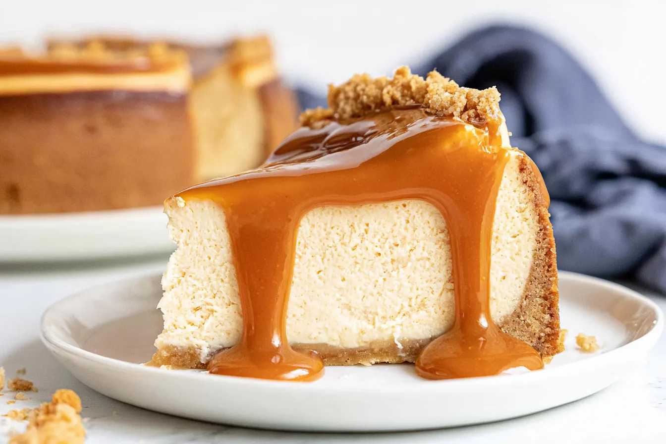 Creamy Caramel Cheesecake Slice
