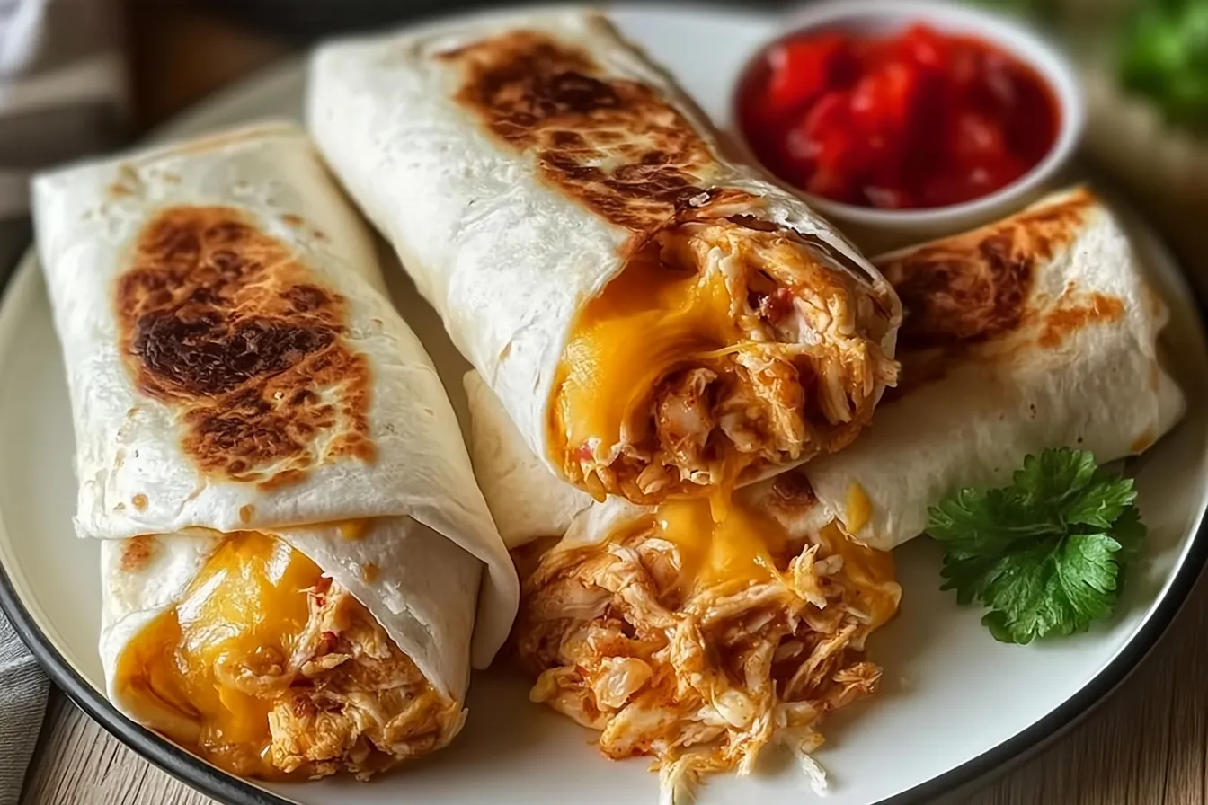 Cheesy Shredded Chicken Burritos You'll Love in Every Bite 4 Cheesy Shredded Chicken Burritos