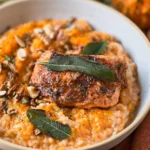 Delicious Chicken and Pumpkin Risotto in a Bowl