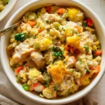 Chicken and Stuffing Casserole Ready to Serve