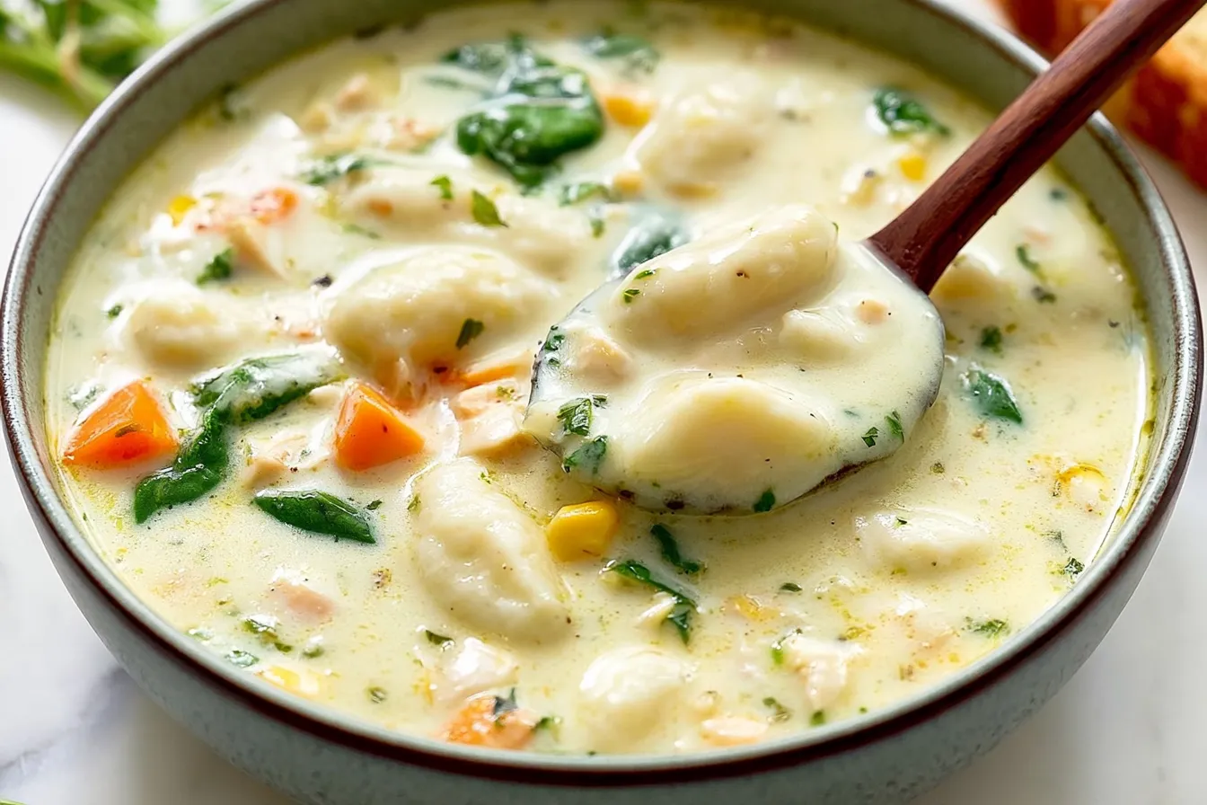 Delicious Chicken Gnocchi Soup in a Bowl