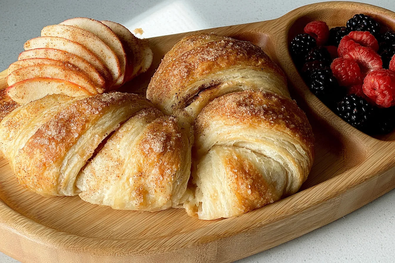 Cinnamon Apple Croissants Freshly Baked and Ready to Serve