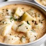Delicious Cod Chowder in a Rustic Bowl