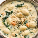 Creamy Chicken Gnocchi Soup in a Bowl