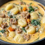 Creamy Italian Sausage Gnocchi Soup in a Bowl