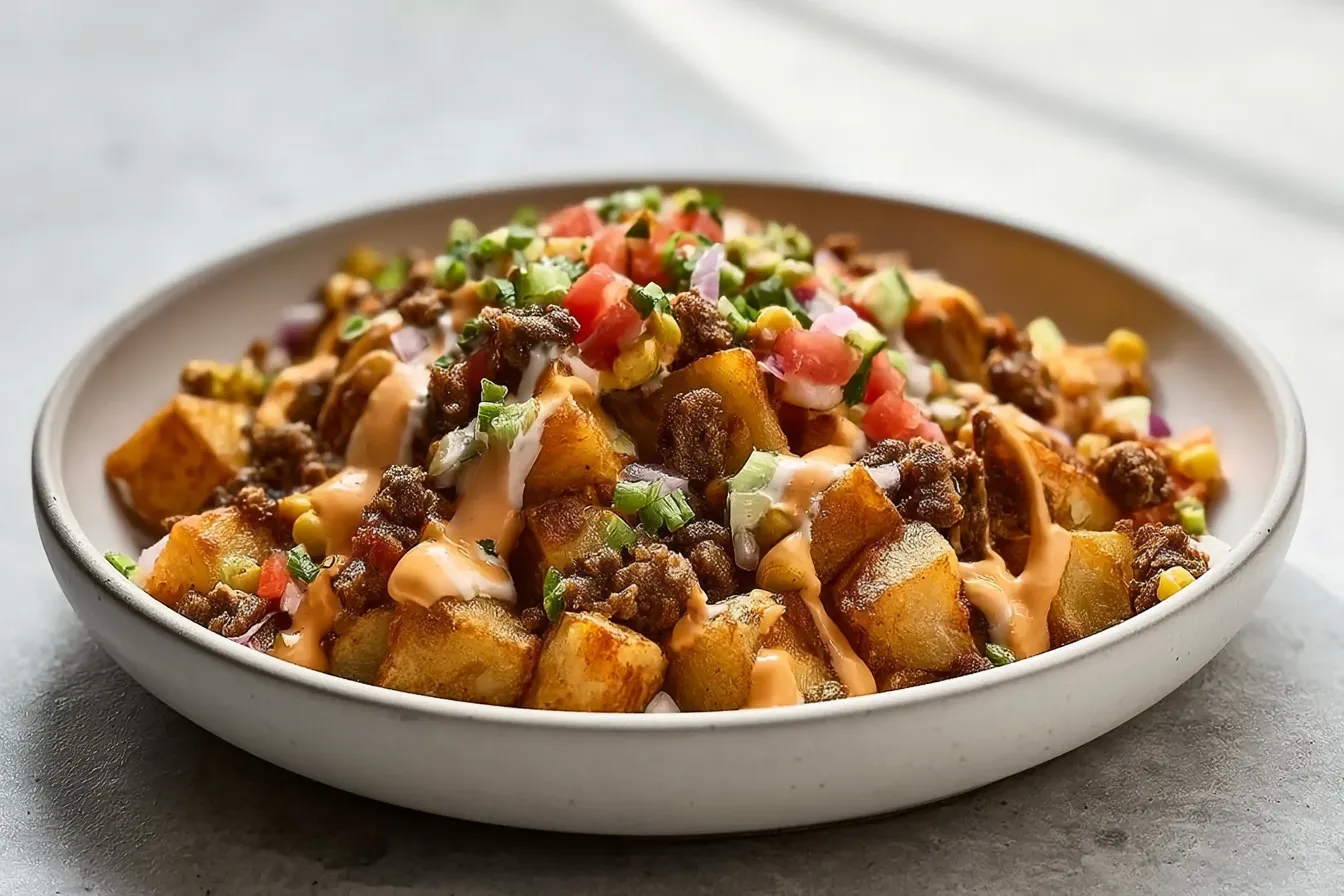 Crispy Loaded Potato Taco Bowl: A Delightful Meal